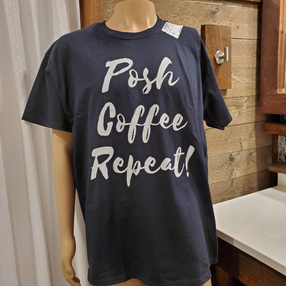 Posh Coffee Repeat Funny Posh Gildan XL - Picture 2 of 6